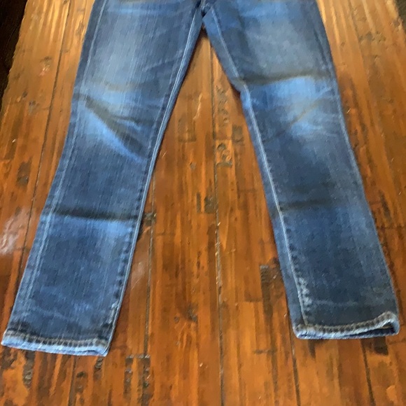 Goldsign Frontier Midrise Distressed Straight Leg Jeans - Size 24 - Picture 2 of 7